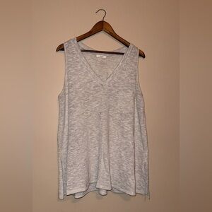 Cherish Gray Tank Top with V-Neck and Relaxed Fit